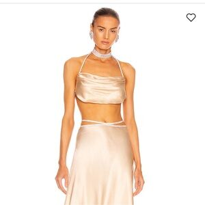 Nue studio silk top with crystal cords